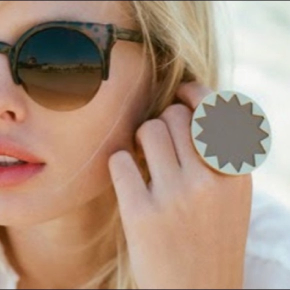 House of Harlow 1960 Jewelry - White, Original House of Harlow 1960 Sunburst Ring